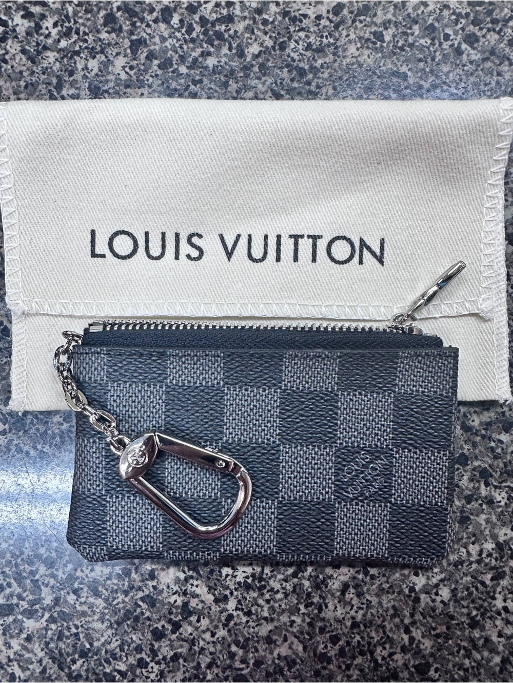 Louis Vuitton Damier Graphite Silver Hardware Key Holder